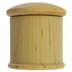 Wooden Box - Round - With Lid - Unfinished x 1