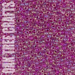 SB08 - Miyuki - Lined AB - Raspberry Pink (264) - 8gm