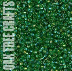 DE11 - Miyuki - Transparent AB - Leaf Green (DB0152) - 3gm