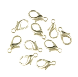Findings - Silver-Plated Lobster Clasp x 10