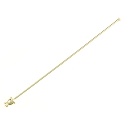 Findings - Stick Pin & Clutch - Head End - Silver Finish - 3in x 1
