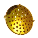 91302 - Findings - Gold-Plated Sieve Brooch - Round, 25mm x 1