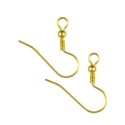 92761 - Findings - Gold-Plated Fish Hook Ear Wires x 5 Pairs