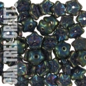 Flower Cap - Small - Iridescent - Dark Emerald Green x 24 approx