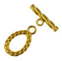 96340 - Findings - Gold-Plated Toggle Clasp - Oval (A) x 1